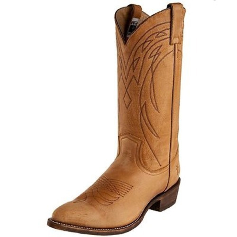 Frye BILLY TALL Cowboy Western Leather Boots #77800 Light Tan 6 B Women Knee New